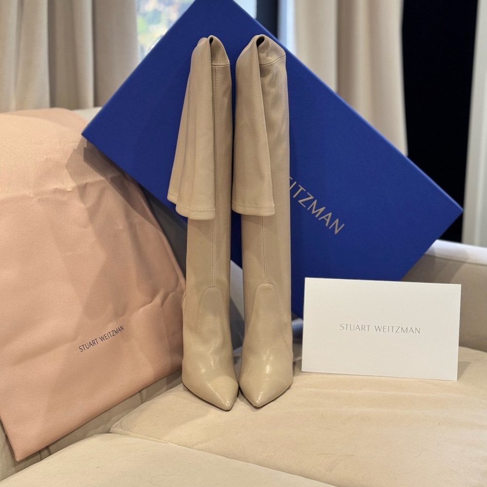 EXTREMELY RARE: Stuart Weitzman Ultrastuart 100mm thigh-high boots